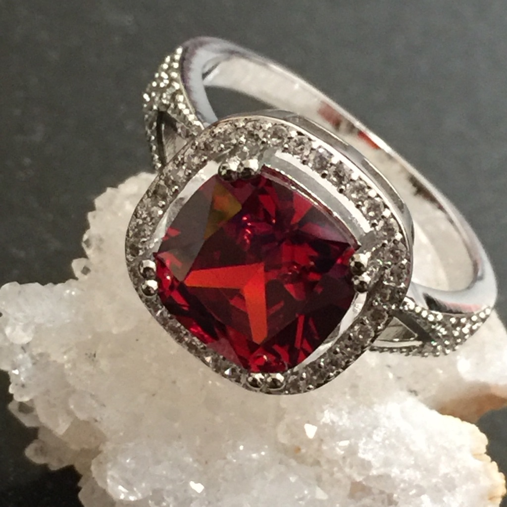 Ruby Red Cocktail Ring